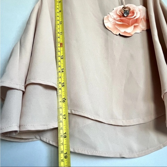 Show Me Your Mumu King Crop Top Pink Flounced Layered SZ L Bridal NWT READ - Picture 10 of 14